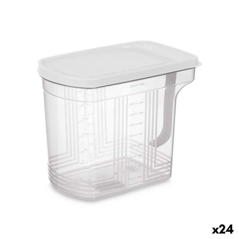 Contenitore per Frigorifero Grigio Trasparente Plastica 2,5 L 20,5 x 17 x 13 cm (24 Unità)