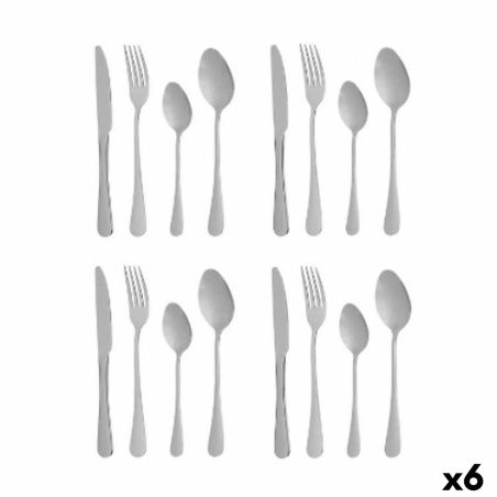 Cutlery Set Silver Stainless steel (6 Units)