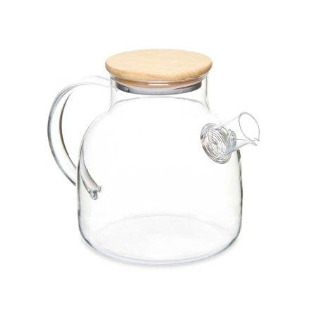 Mug with Infusion Filter Bamboo Borosilicate Glass 1,2 L 22 x 16 x 14 cm (6 Units)