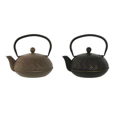 Teapot Home ESPRIT Brown Black Stainless steel Iron 900 ml (2 Units)