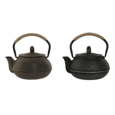 Teapot Home ESPRIT Brown Black Stainless steel Iron 600 ml (2 Units)