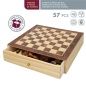 Chess and Checkers Board Colorbaby Drawer Wood (4 Units)