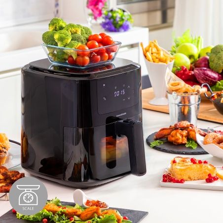 Air Fryer with Weighing Scale InnovaGoods Fryinn Balance 5000 Black 1500 W 5 L Stainless steel
