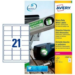 Printer Labels Avery White 20 Sheets 63,5 x 38,1 mm (5 Units)