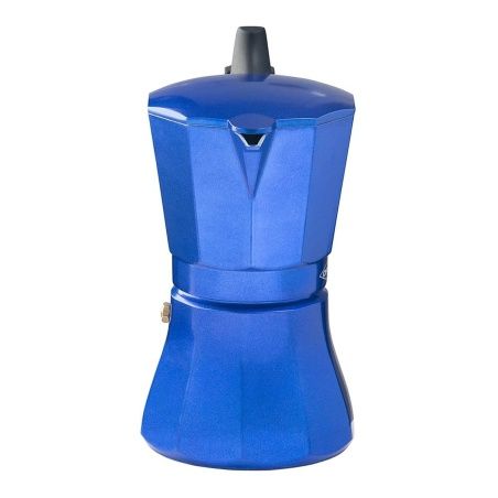 Italian Coffee Pot Oroley Petra 9 Cups Blue Aluminium