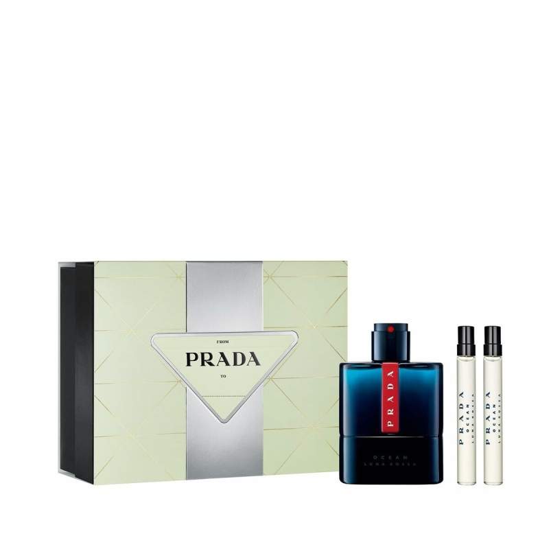 Men's Perfume Set Prada EDT Luna Rossa Ocean 3 Pieces