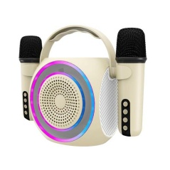 Speaker with Karaoke Microphone Celly White