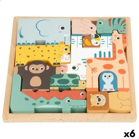 Puzzle di Legno per Bambini Woomax (6 Unità)