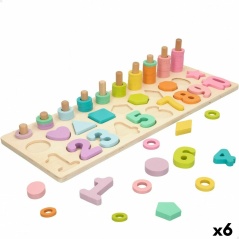 Child's Wooden Puzzle Woomax Shapes Numbers + 3 years (6 Units)