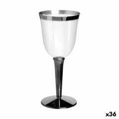 Set of reusable cups Algon Wine Silver 3 Pieces 250 ml (36 Units)