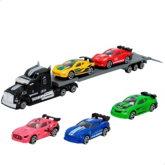 Camion Porta-veicoli e Macchinine Speed & Go 28 x 5 x 4,5 cm (12 Unità)