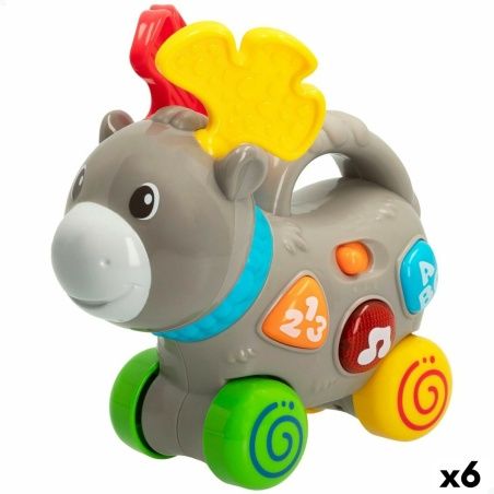 Pull-along toy Winfun Elk 17 x 17 x 7,5 cm (6 Units)
