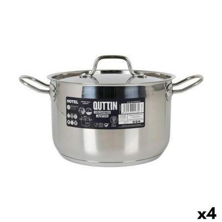 Casserole with Lid Quttin Hotel Steel Ø 22 x 14 cm (4 Units)