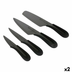 Knife Set Santa Clara Ceramic 4 Pieces Black 17 cm 17 (2 Units)