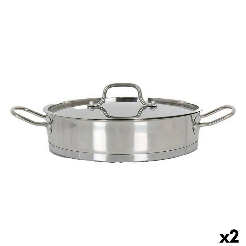 Casseruola con coperchio in vetro Quttin 5,3 L (2 Unità)