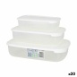 Set di 3 scatole porta pranzo Tontarelli Family Bianco Rettangolare 29,6 x 19,8 x 7,7 cm (20 Unità)
