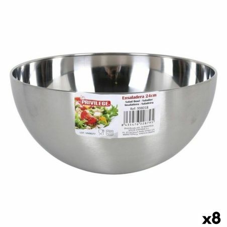 Salad Bowl Privilege Steel Aperitif (8 Units) (24,1 x 11,7 cm)