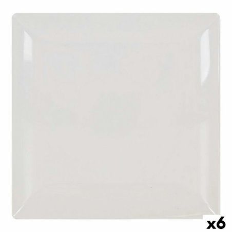 Teglia da Cucina La Mediterránea Elite Bianco Ceramica Quadrato 30 x 30 x 2,5 cm (6 Unità)