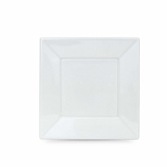Set of reusable plates Algon White Plastic 23 x 23 x 2 cm (24 Units)