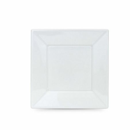 Set di piatti riutilizzabili Algon Bianco Plastica 23 x 23 x 2 cm (24 Unità)