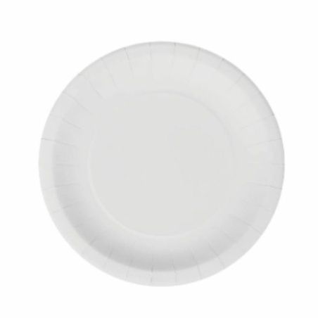 Plate set Algon Disposable White Cardboard 20 cm (10 Units)