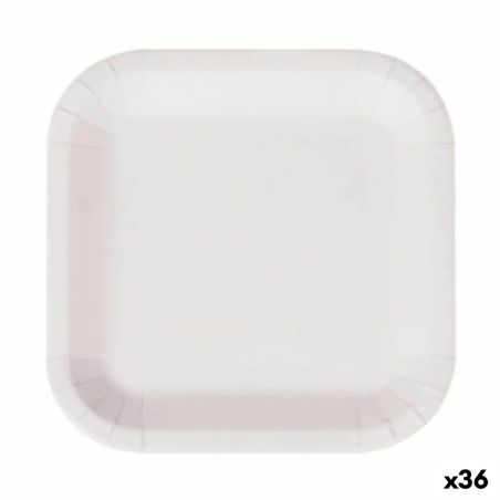 Plate set Algon Disposable White Cardboard 26 cm (36 Units)
