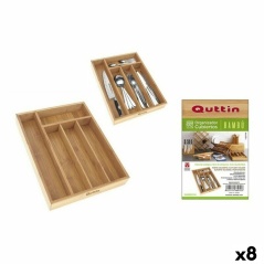Cutlery Organiser Quttin Bamboo 34 x 26 x 4 cm (8 Units)