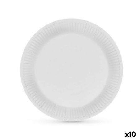 Set di piatti Algon Cartone Monouso Bianco (10 Unità)