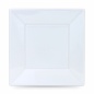 Set of reusable plates Algon Squared White Plastic 23 x 23 x 2 cm (24 Units)
