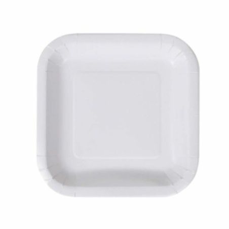Plate set Algon Disposable White Cardboard 23 cm (36 Units)