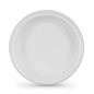 Set of reusable plates Algon Circular White Plastic 20,5 x 3 cm (6 Units)