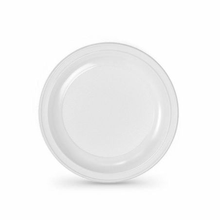 Set of reusable plates Algon White Plastic 22 x 22 x 1,5 cm (24 Units)