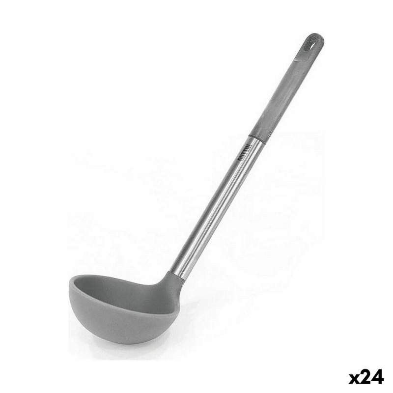 Mestolo Quttin Grigio Silicone Acciaio 31 x 8,5 cm (24 Unità)