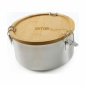 Lunch box Quttin Stainless steel Bamboo 17 x 9 cm (6 Units)