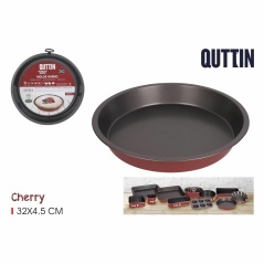 Oven Mould Quttin Cherry Carbon steel 32 x 32 x 5 cm (12 Units)