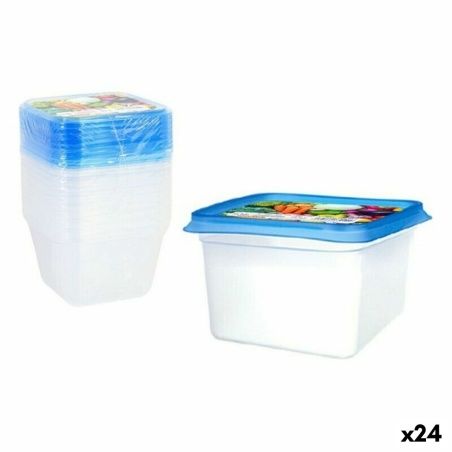 Set of 9 lunch boxes Privilege 49792 550 ml 12 x 12 x 7,5 cm (24 Units)