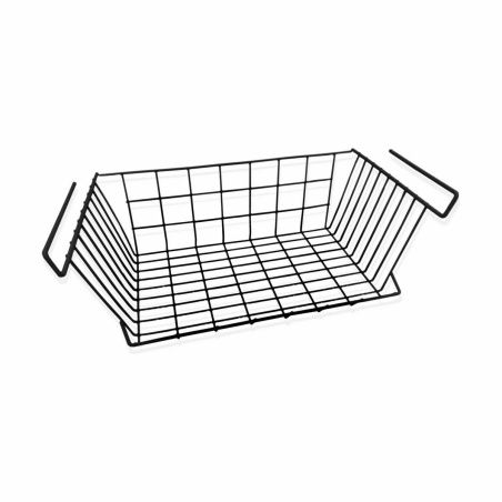 Basket for Kitchen Shelf Confortime Black 43 x 24,4 x 18,5 cm (12 Units)