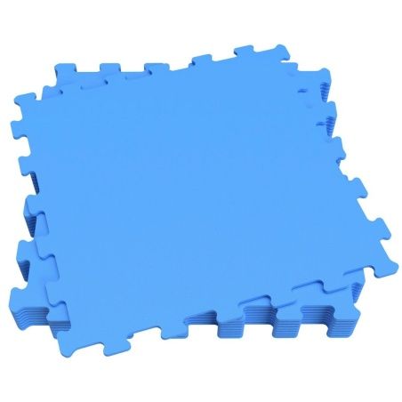 Puzzle per Bambini Aktive Azzurro 9 Pezzi Gomma Eva 50 x 0,4 x 50 cm (4 Unità)