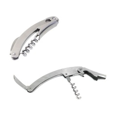 Corkscrew with foil cutter and bottle opener Wooow Stainless steel 11 x 2,2 cm (36 Units)