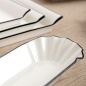 Snack tray Quid Gastro White Ceramic 36 x 25 cm (6 Units)