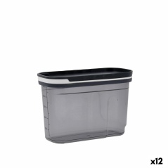 Tin Quid City With lid Dispenser 1,2 L Grey Plastic (12 Units)