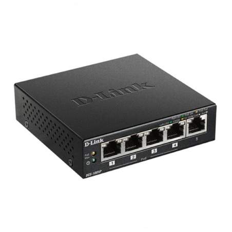 Switch D-Link DGS-1005P/E LAN PoE Nero