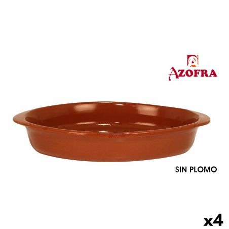 Serving Platter Azofra Baked clay Oval 44 x 26 x 7 cm (4 Units)
