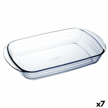 Oven Dish Ô Cuisine Rectangular 32 x 20 x 6 cm Transparent Glass (7 Units)