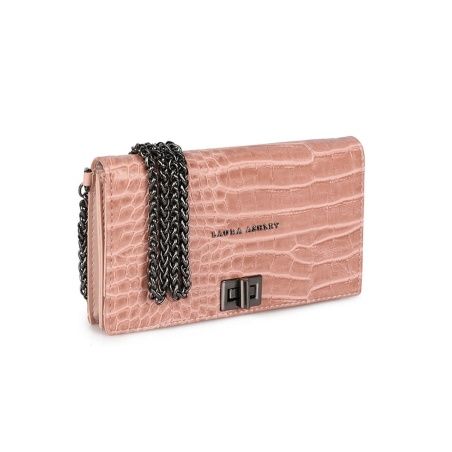 Women's Handbag Laura Ashley DUTHIE-CROCO-POWDER Pink 19 x 11 x 3 cm