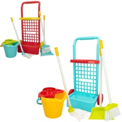 Cleaning Trolley with Accessories Colorbaby Toy 5 Pieces 30,5 x 55,5 x 19,5 cm (12 Units)