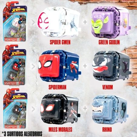 Gioco di abilità Spider-Man Battle Cubes (12 Unità)