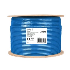 UTP Category 6 Rigid Network Cable Ewent IM1223 Blue 100 m