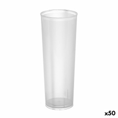 Set of reusable glasses Algon Tube, pipe Transparent 10 Pieces 300 ml (50 Units)