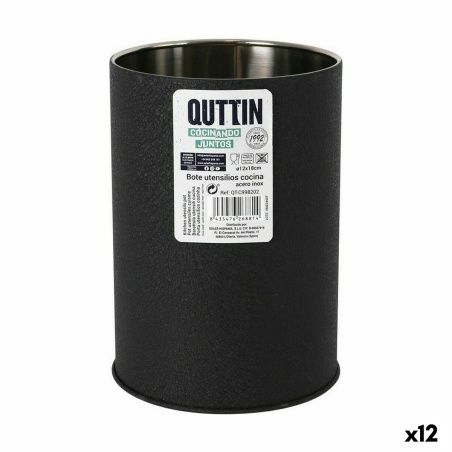 Pot for Kitchen Utensils Quttin Crocodile Stainless steel Ø 12,6 x 18 cm (12 Units)